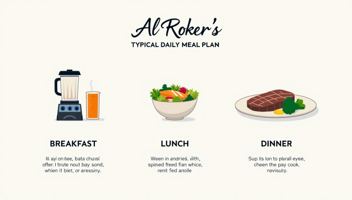 InfograpInfographic detailing the daily diet of Al Roker after gastric bypasshic detailing the daily diet of Al Roker after gastric bypass