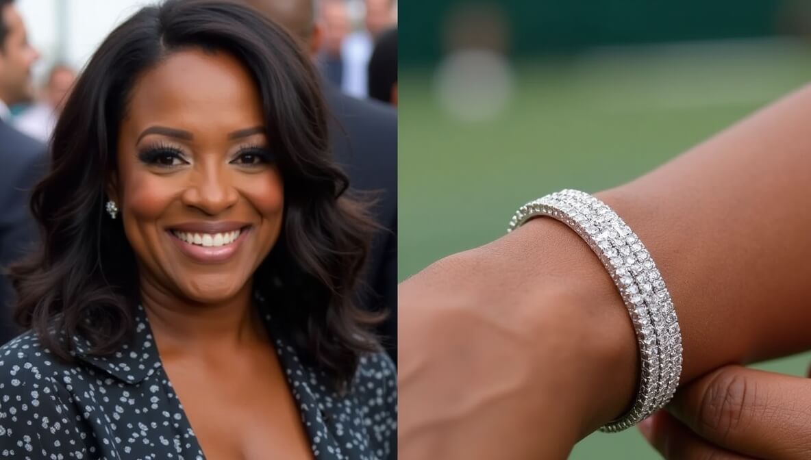 Shonda Rhimes showcasing her style with a diamond bracelet, an iconic celebrity jewelry piece from Fitflair(1)