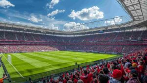 The Audi Sportpark stadium, home of FC Ingolstadt 04, the football club supported by Claudia Schiffer